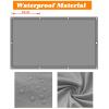 Balcony Sun Shade Sail 200 x 640 cm, 95% UV Protection, Light Gray view 4