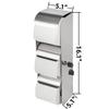 Desyeryamimi Lockable Toilet Paper Holder, 3-Roll Stainless Steel Wall Mount, Double-Roll Dispenser for Bathroom/Toilet, 2-Pack view 2