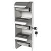 Desyeryamimi Lockable Toilet Paper Holder, 3-Roll Stainless Steel Wall Mount, Double-Roll Dispenser for Bathroom/Toilet, 2-Pack view 3