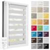 Estika Double Roller Blind, No-Drill Clamp-Fix, 33 x 120 cm, Light Gray view 1