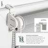 Estika Double Roller Blind, No-Drill Clamp-Fix, 33 x 120 cm, Light Gray view 2