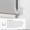 Estika Double Roller Blind, No-Drill Clamp-Fix, 33 x 120 cm, Light Gray view 3