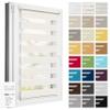 Estika Double Roller Blind, No-Drill Clamp-Fix, 73 x 220 cm, Ecru, Day & Night view 1