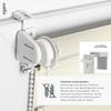 Estika Double Roller Blind, No-Drill Clamp-Fix, 73 x 220 cm, Ecru, Day & Night view 2