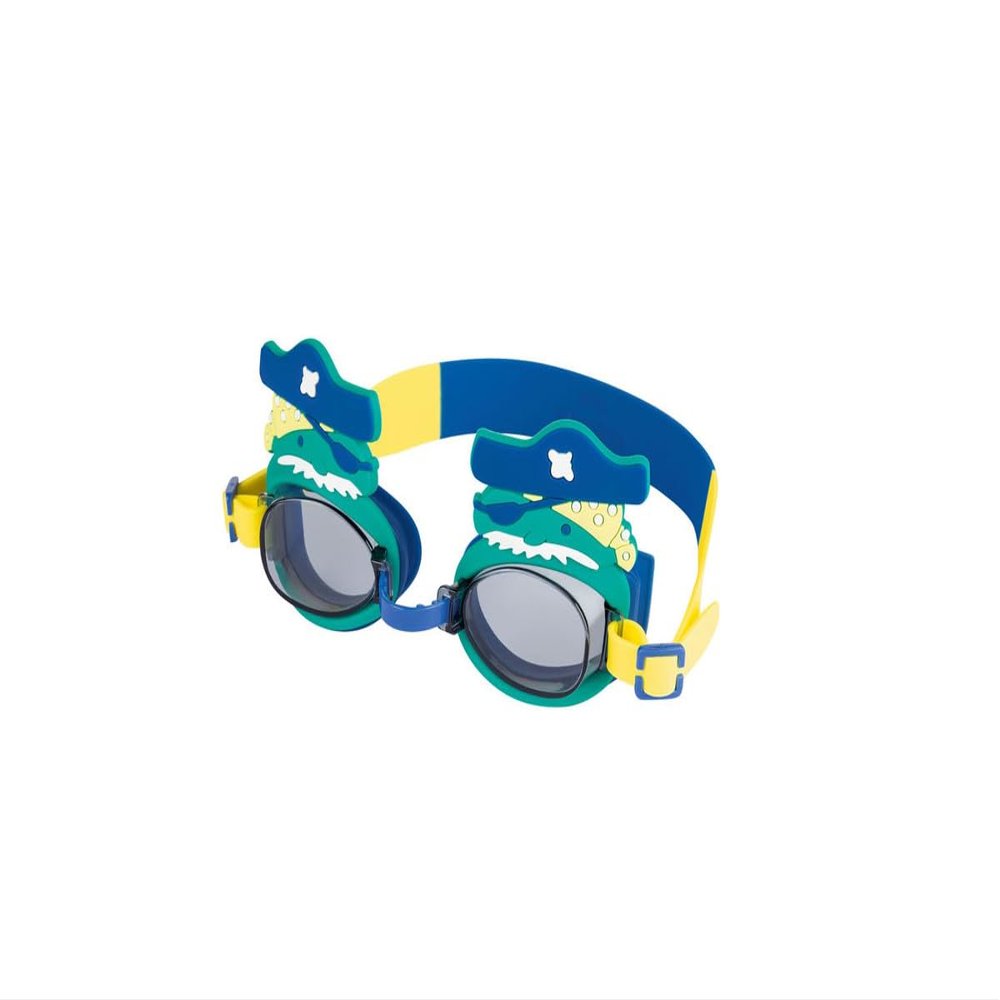 Crivit Kids' Swimming Goggles with Anti-Fog and Removable Character Frame (Pirate)