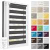 Estika Duo Roller Blind, No Drilling, 112 x 150 cm, Anthracite view 1