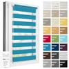 Estika Double Roller Blind, No-Drill Clamp-Fit, 67 x 220 cm, Cote d’Azur, Day & Night Duo Blind view 1