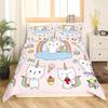 Rainbow Unicorn & Cat Duvet Cover Set 200 x 200 cm view 2