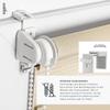 Estika Clamp-Fix Double Roller Blind, No Drilling, 112 x 220 cm, Beige – Day & Night Privacy Blind view 2
