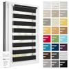 Estika Clip-On Dual Roller Blind, No Drilling, 73 x 150 cm, Black view 1