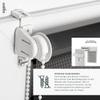 Estika Clip-On Dual Roller Blind, No Drilling, 73 x 150 cm, Black view 2