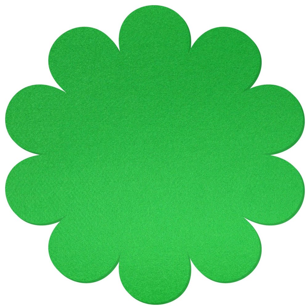Light Green Felt Flower Trivet V1 – 3–60 cm