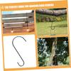 Gogogmee 6-Pack Black Iron Hooks for Hanging Plants and Artificial Flowers view 3