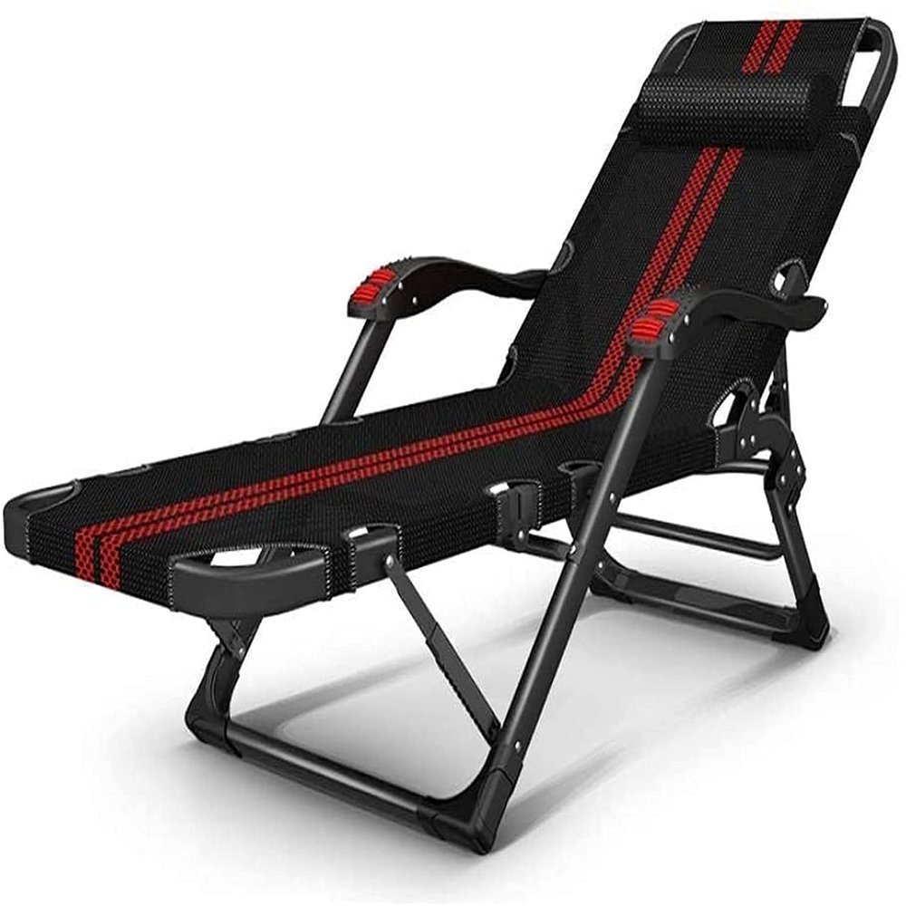 Safehappy Folding Zero-Gravity Lounge Chair, Adjustable Waterproof Metal Recliner