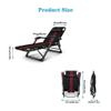 Safehappy Folding Zero-Gravity Lounge Chair, Adjustable Waterproof Metal Recliner view 4