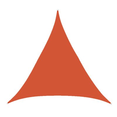Wttfc Triangular Sun Shade Sail with D-Ring, Waterproof, 95% UV Protection, Orange, 4.5 x 4.5 x 4.5 m