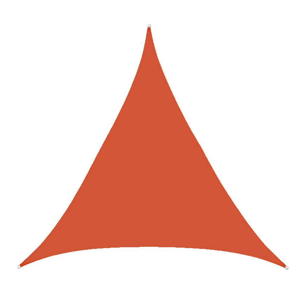 Wttfc Triangular Sun Shade Sail with D-Ring, Waterproof, 95% UV Protection, Orange, 4.5 x 4.5 x 4.5 m