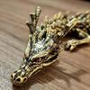 RR-YRL Brass Chinese Dragon, Lifelike Movable 3D Handheld Sculpture view 3