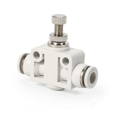 RFXOGTYFZ 1PCS White Flow Speed Control Pipeline Valve Air Connector Quick Pneumatic Fitting SA4 6 8 10 12 (Size: LSA10)
