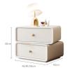 TQQEPOOL Swivel Nightstand with 2 Drawers, Modern Compact Accent Table, Orange, 40 × 40 × 48 cm view 2