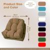 MIAOMI Chair Cushions, 2-Pack Wicker Chair Cushions for Indoor and Outdoor Chairs, Tufted Seat Cushions, Light Gray view 2