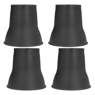 CDQL 4-Piece 6-Inch Black Furniture Risers for Beds and Sofas