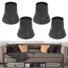 CDQL 4-Piece 6-Inch Black Furniture Risers for Beds and Sofas view 3