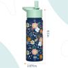 Wildkin Kids' Stainless Steel Water Bottle, 530 mL, Blossom view 3
