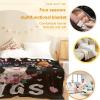 Blanket with “Just A Girl Who Loves Pigs” Text, Soft Warm Flannel, 100 x 125 cm view 4