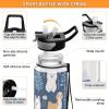 Mnsruu Leaves Dog Water Bottle with Straw, 1 Liter, Tritan, BPA-Free view 4