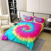 Loussiesd Tie-Dye 100% Cotton Duvet Cover Set, 155 x 220 cm, for Girls view 2