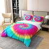 Loussiesd Tie-Dye 100% Cotton Duvet Cover Set, 155 x 220 cm, for Girls view 3
