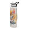 Mnsruu Water-Color Water Bottle with Straw, 1 Liter, Tritan, BPA-Free, Transparent Sports Bottle for Adults view 1