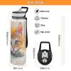 Mnsruu Water-Color Water Bottle with Straw, 1 Liter, Tritan, BPA-Free, Transparent Sports Bottle for Adults view 3