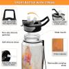 Mnsruu Water-Color Water Bottle with Straw, 1 Liter, Tritan, BPA-Free, Transparent Sports Bottle for Adults view 4