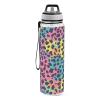 Mnsruu Rainbow Leopard 1 Water Bottle with Straw, 1 Liter Sports Bottle, Tritan, BPA-Free, Clear, for Adults, Outdoor, School, Gym, Travel view 2