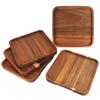 GNIEMCKIN Acacia Wood Serving Plates, 8.5 x 8.5 in, Set of 5 view 1