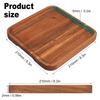 GNIEMCKIN Acacia Wood Serving Plates, 8.5 x 8.5 in, Set of 5 view 2