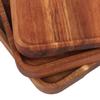 GNIEMCKIN Acacia Wood Serving Plates, 8.5 x 8.5 in, Set of 5 view 3