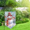 Merry Christmas Snowman and Birds Double-Sided Garden Flag, 12 x 18 in view 2