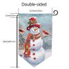 Merry Christmas Snowman and Birds Double-Sided Garden Flag, 12 x 18 in view 4