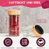 Happy Lemuro Round Spice Jars, 6 x 100 ml, with Bamboo Lids and Labels view 2
