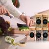 Happy Lemuro Round Spice Jars, 6 x 100 ml, with Bamboo Lids and Labels view 4