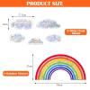 TNSLAND Rainbow Window Clings with White Cloud Stickers view 2
