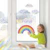 TNSLAND Rainbow Window Clings with White Cloud Stickers view 4