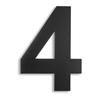 KTC-HOME Premium Black House Number 4, 20 cm, Arial, RAL 9005 view 1