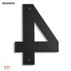KTC-HOME Premium Black House Number 4, 20 cm, Arial, RAL 9005 view 2