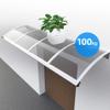 Polycarbonate Door Awning with Aluminum Gutter, 100 × 380 cm view 2