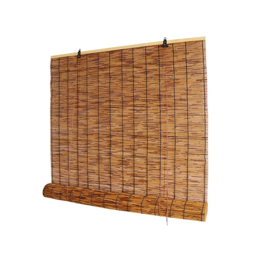 Bamboo Roller Blind, Outdoor Privacy Shade, 100 × 160 cm