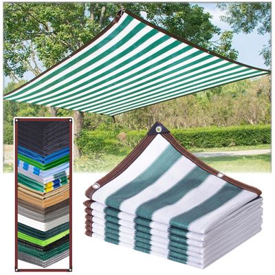 SSFMSF Sun Shade Net, 90% Shade Rate, Green Stripes, 2 × 9 m